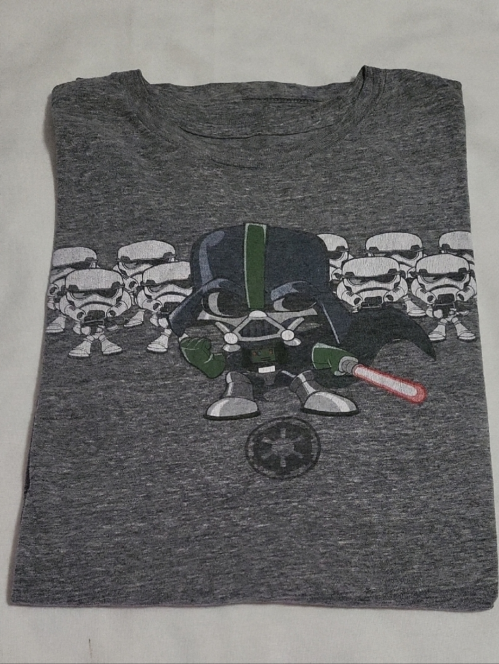Mens Shirt Gray Star Wars Inspired Graphic Tee